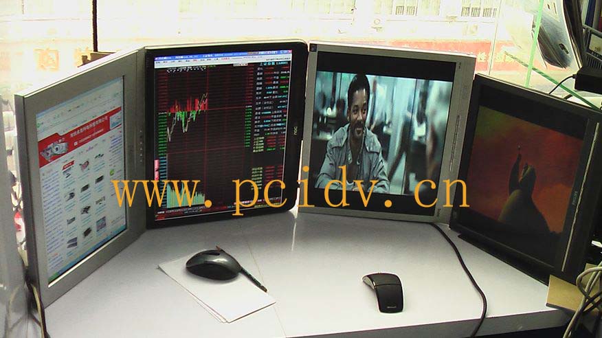 pcidv.com/一机多屏拼接分屏显示不同内容网页+视频+图片+文档