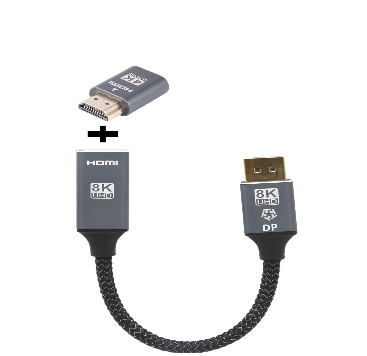 dp转hdmi转接线+HDMI欺骗器方案