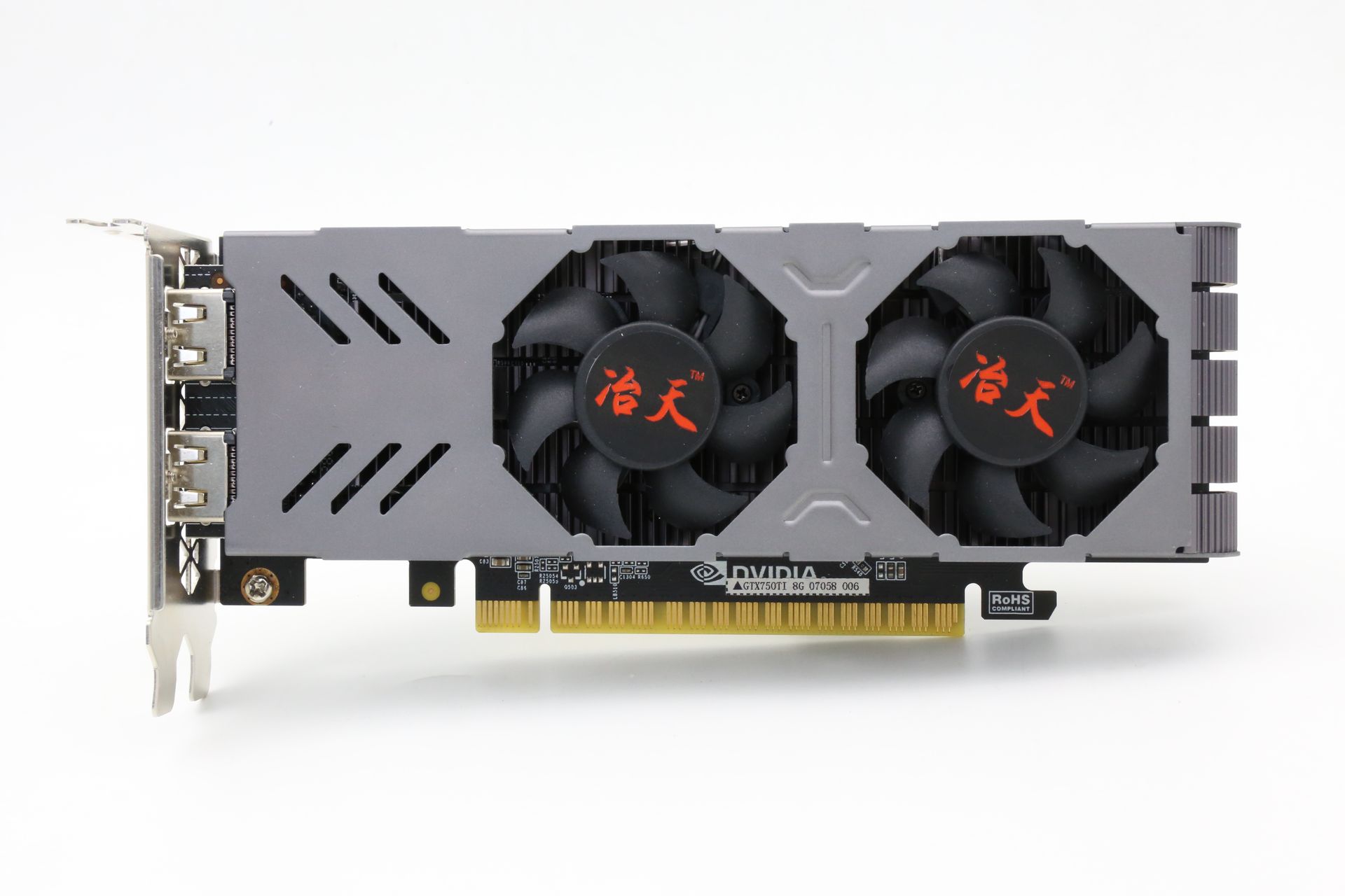 7504TH冶天GTX750TI高端8G四屏显示刀卡半高2U小机箱支持触控3D互动程序