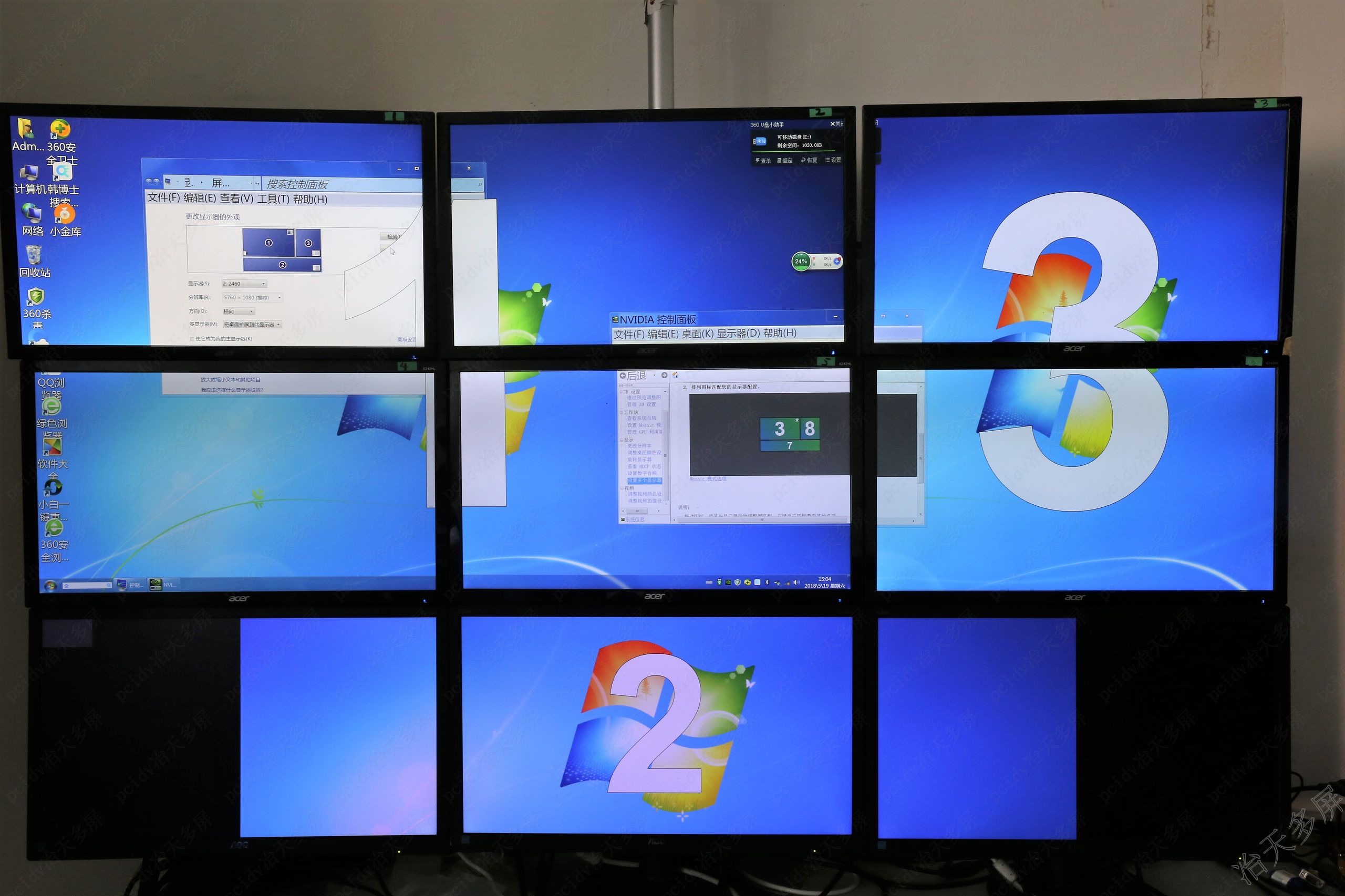 quadro nvs810设置3组拼接任意相邻分组多组拼接多屏模式
